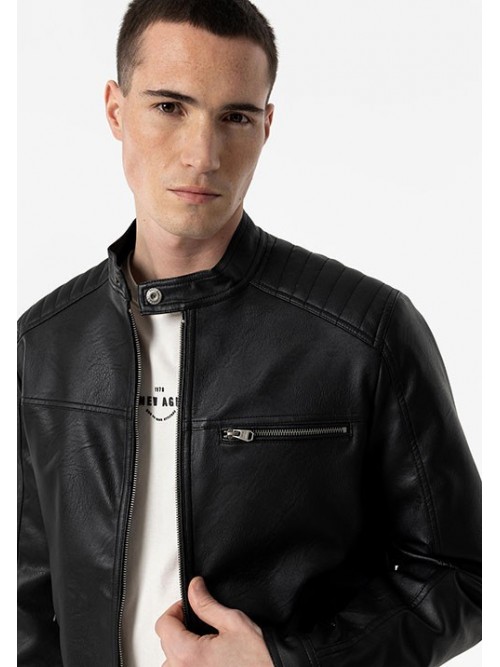 Cazadora Biker Tiffosi 10053609 Jimmy 000 Neggro PU