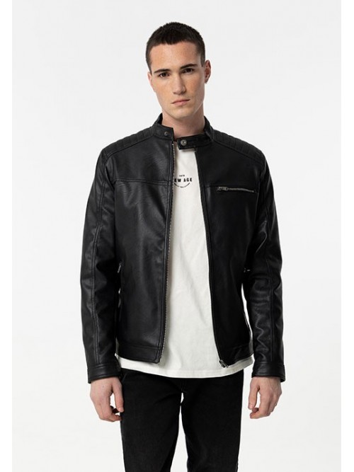 Cazadora Biker Tiffosi 10053609 Jimmy 000 Neggro PU Cazadora Biker Tiffosi 10053609 Jimmy 000 Neggro PU