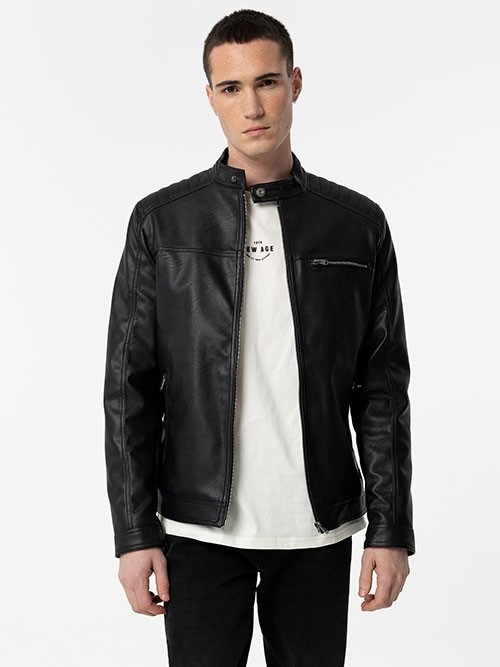 Cazadora Biker Tiffosi 10053609 Jimmy 000 Neggro PU