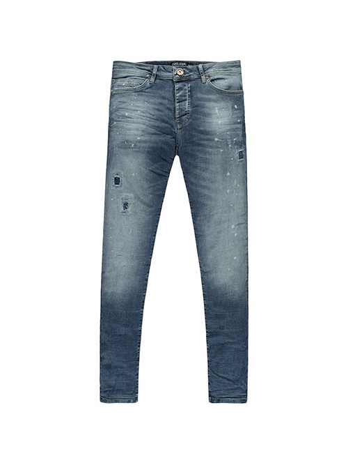 Pantalon Vaquero Cars Super Skinny Aron Damage Dark Used 7282803