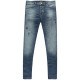 Pantalon Vaquero Cars Super Skinny Aron Damage Dark Used 7282803