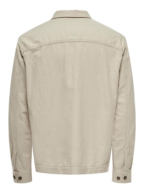 Sobrecamisa Only and Sons Kennet Linen 22019758 Silver Lining