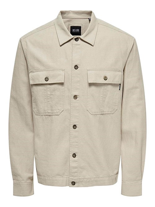 Sobrecamisa Only and Sons Kennet Linen 22019758 Silver Lining