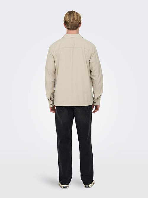 Sobrecamisa Only and Sons Kennet Linen 22019758 Silver Lining