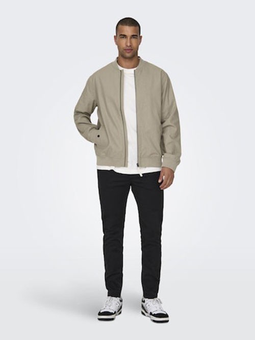 Bomber Only and Sons 22028090 Kent Linen Chinchilla