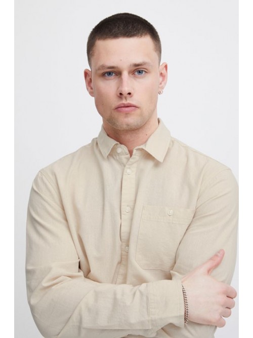 Camisa Blend 20716367 Linen Oyster Gray