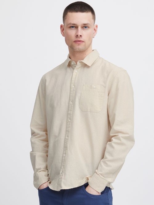 Camisa Blend 20716367 Linen Oyster Gray