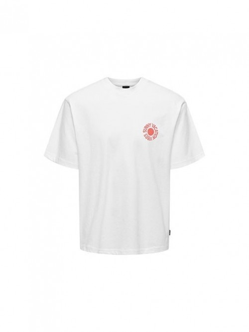 Camiseta Only and Sons Kasen Rlx Bright White