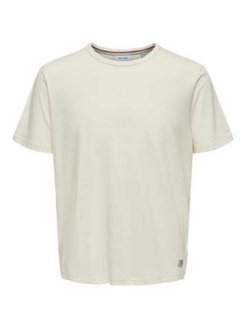 Camiseta M/C Only and Sons OnsMichi Life Reg Antique White