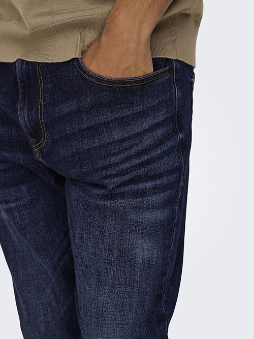 Pantalon Vaquero Only and Sons Weft Regular DB 6752 Mat Denim
