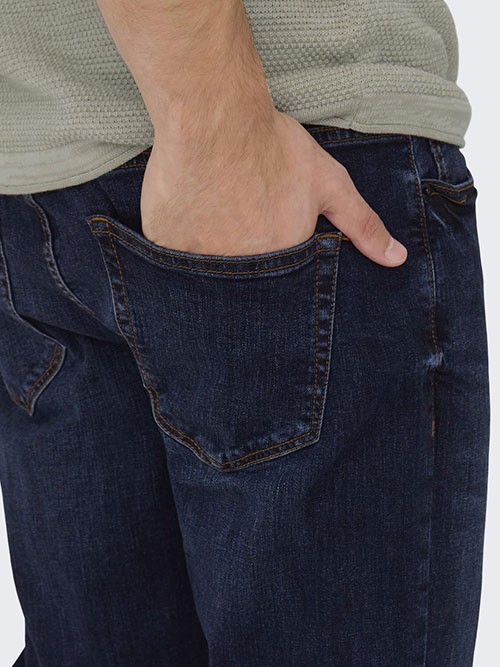 Pantalon Vaquero Only and Sons Weft Regular DB 6752 Mat Denim
