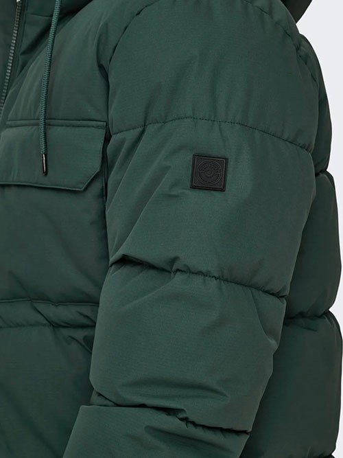 Cazadora Only and Sons OnsElijah Pckt Hood Darkest Spruce
