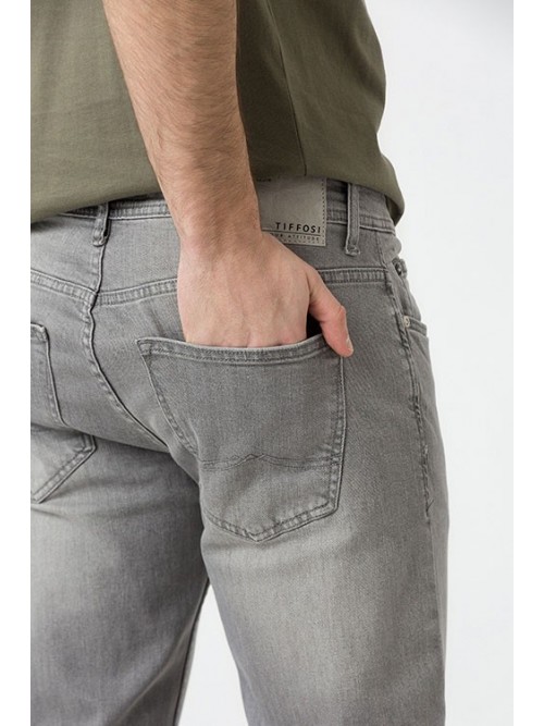 Pantalon Vaquero Tiffosi Leo 237 Denim Grey