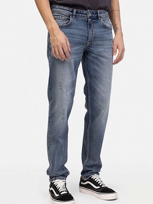 Pantalon Vaquero Redefined Rebel Detroit Regular Fit Dark Blue Destroy