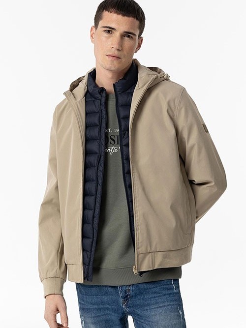 Chaqueta cortavientos Tiffosi Brooks 10060337 Beige