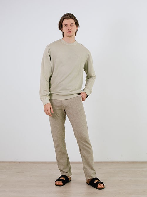 Pantalon Lino Indicode InDanio Covert Green