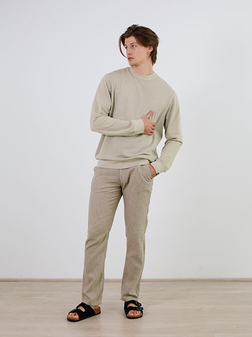 Pantalon Lino Indicode InDanio Covert Green