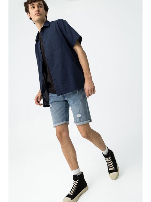 Pantalon Corto Vaquero con rotos Tiffosi 10059967 Denim Blue