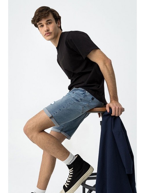 Pantalon Corto Vaquero con rotos Tiffosi 10059967 Denim Blue