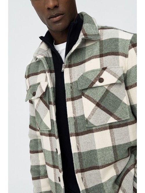 Chaqueta sobrecamisa Tiffosi Wool 10062558 Perth 835 Aguacate