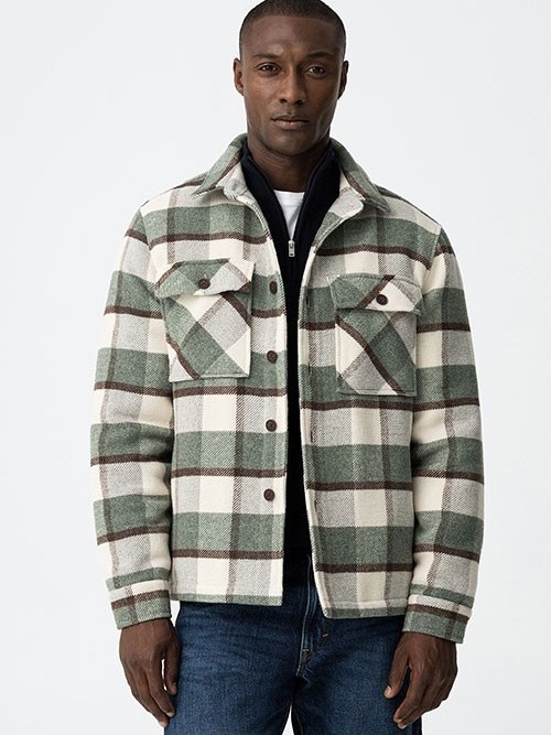 Chaqueta sobrecamisa Tiffosi Wool 10062558 Perth 835 Aguacate