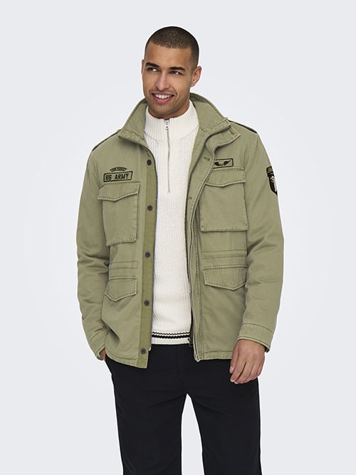 Chaqueta Only and Sons Geo 22030488 Olive Night/Eagle