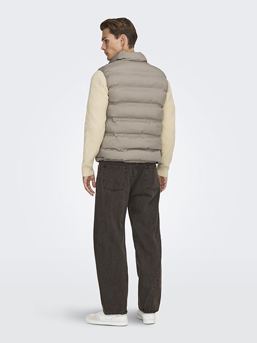 Chaleco Only and Sons Union Seamless Desert Taupe