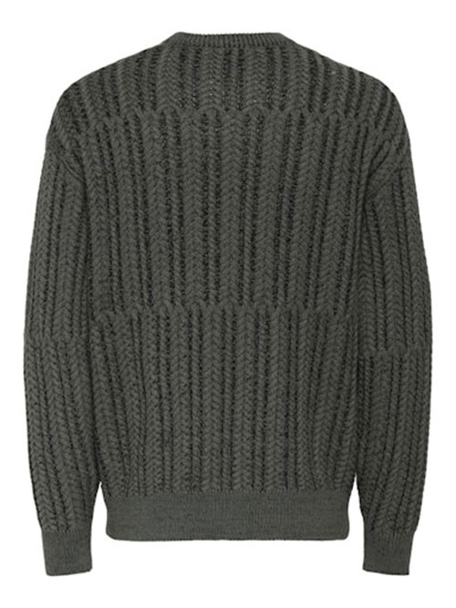 Jersey Only and Sons Onsfill Relax Cabel Crew Castor Gray Jersey Only and Sons Onsfill Relax Cabel Crew Castor Gray