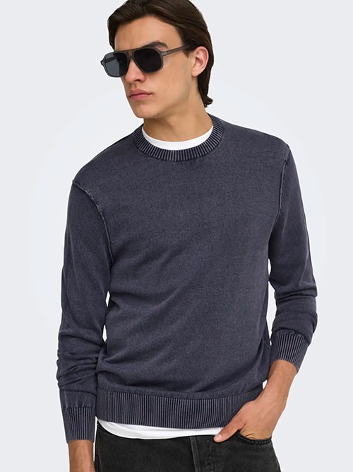 Jersey fino Only and Sons Garson Dark Shappire
