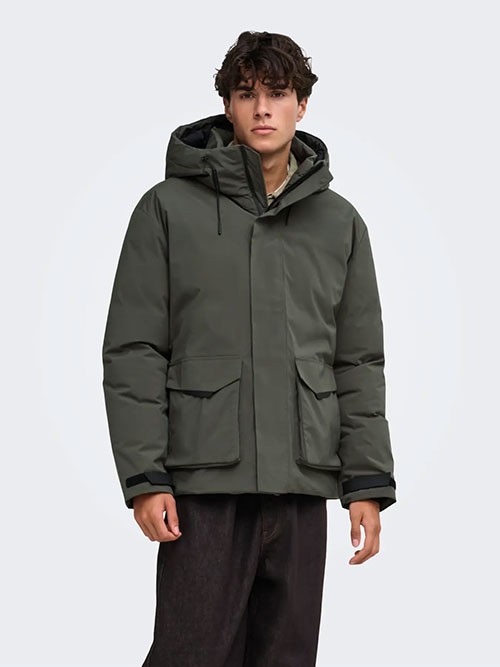 Parka Only and Sons OnsNate Technical OTW Beluga