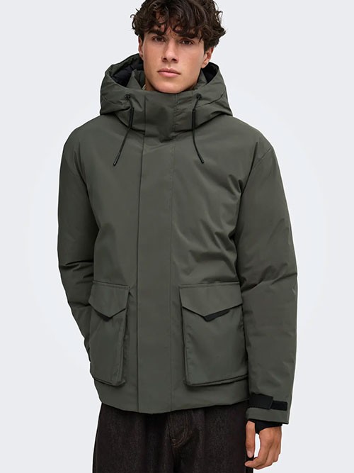 Parka Only and Sons OnsNate Technical OTW Beluga