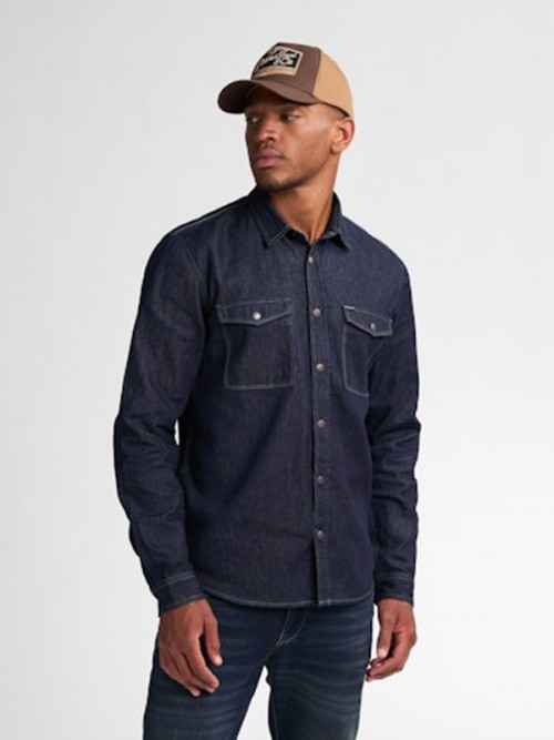 Camisa M/L Petrol Industries SIL414 Dark Indigo