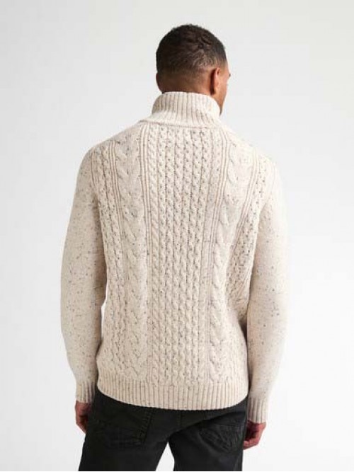 Jersey Cuello alto Petrol Industries KWC211 Antique White Melee